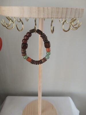 Wooden beads wrist bracelet B005
