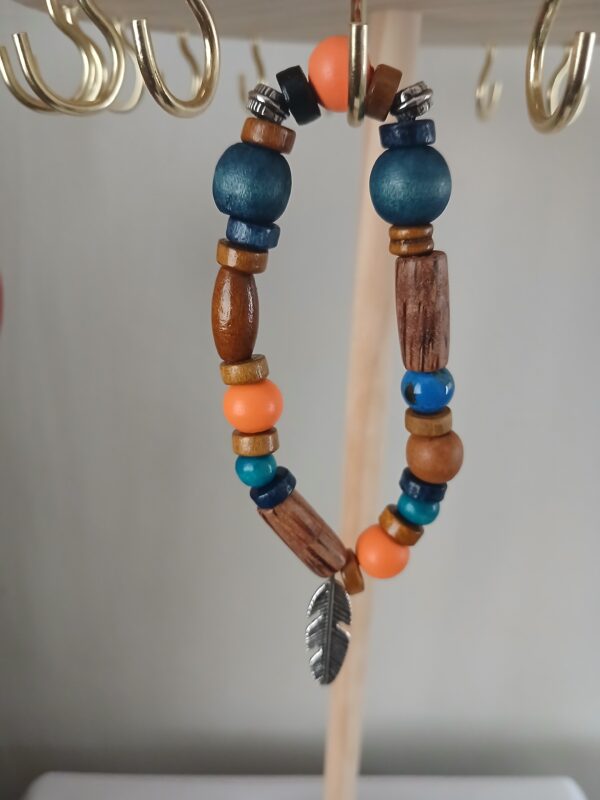 B0063 Wooden beads wrist bracelet B006