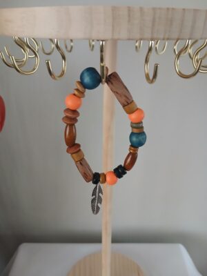 B0071 Wooden beads wrist bracelet B007