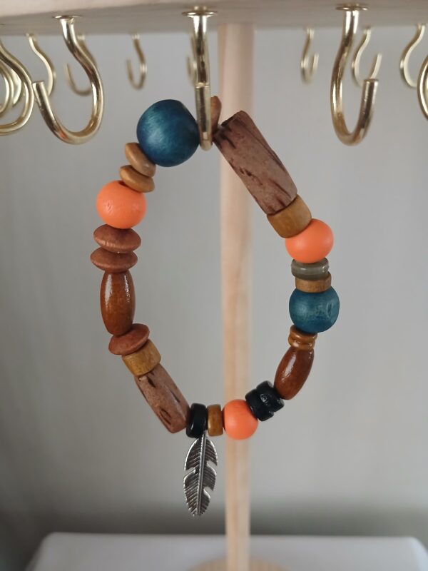 B0073 Wooden beads wrist bracelet B007