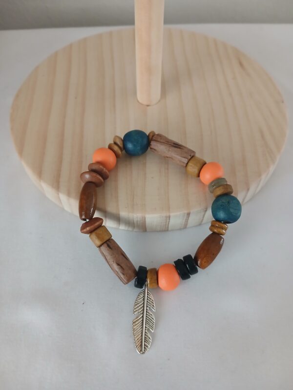 B0075 Wooden beads wrist bracelet B007