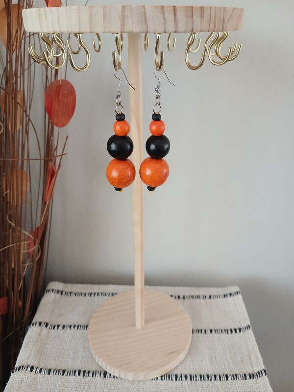 E0041 Wooden earrings E004