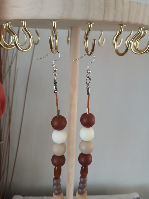 Wooden earrings E013