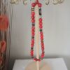 N0171 Red magnesite stretch necklace N017
