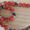 N0175 Red magnesite stretch necklace N017